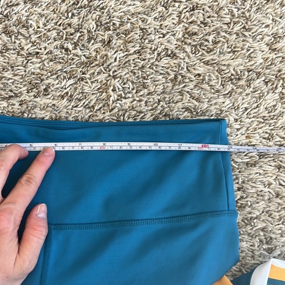 Zyia Janis Legging Active wear Side Stripe Yellow and Blue size 6/8 - Picture 11 of 12